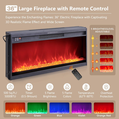 Modern Fireplace TV Stand for Large TVs