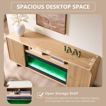 Modern Fireplace TV Stand for Large TVs