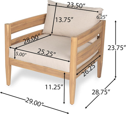 4-Piece Patio Set with Spacious Seating for 4 People