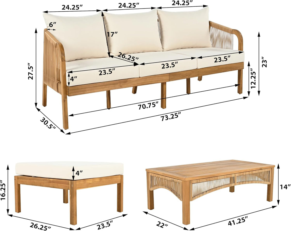 Elegant 3-Piece Outdoor Patio Set for Any Space