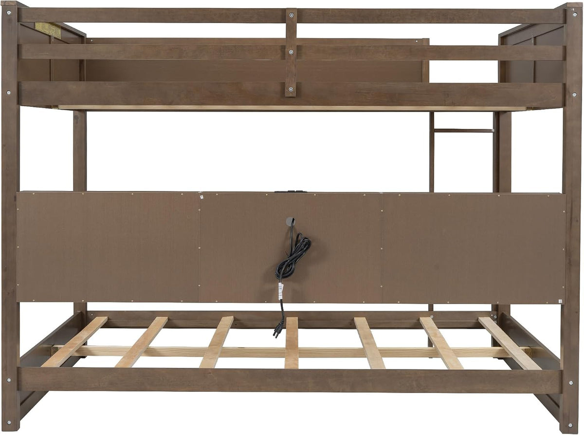 Heavy-Duty Queen Over Queen Bunk Bed Design