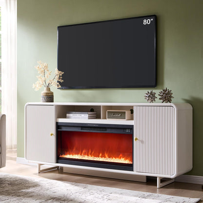 Modern Fireplace TV Stand for Large TVs