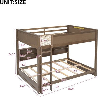 Heavy-Duty Queen Over Queen Bunk Bed Design