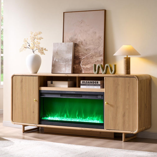 Modern Fireplace TV Stand for Large TVs
