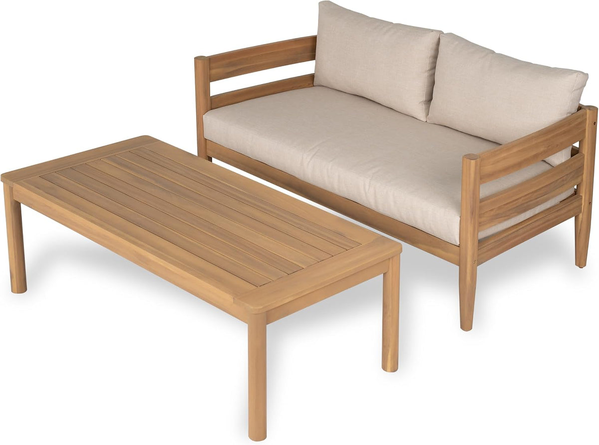 4-Piece Patio Set with Spacious Seating for 4 People