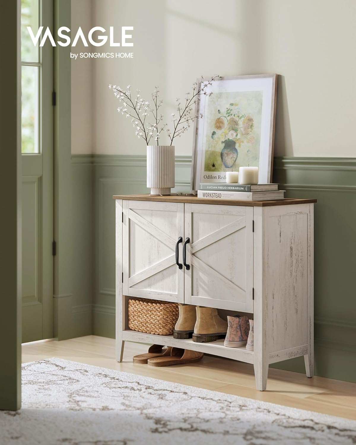 Modern Farmhouse Shoe Cabinet for Entryway Style