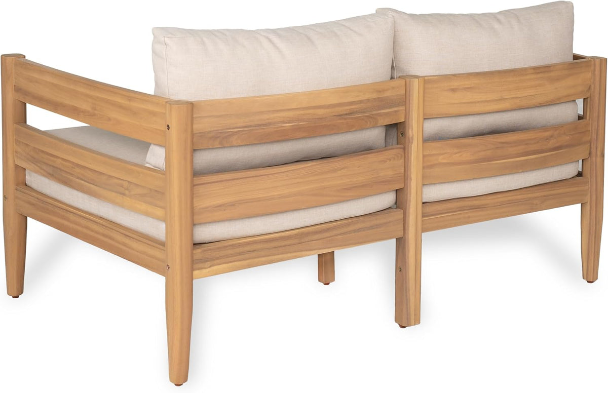 4-Piece Patio Set with Spacious Seating for 4 People