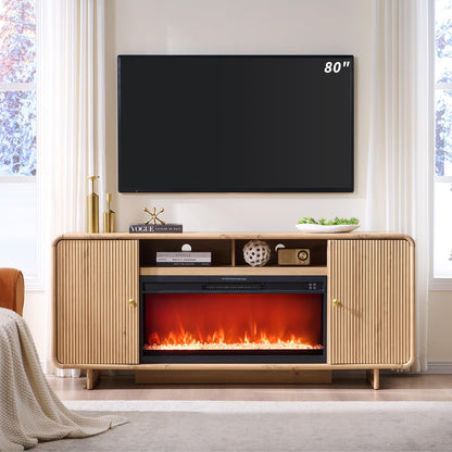 Modern Fireplace TV Stand for Large TVs
