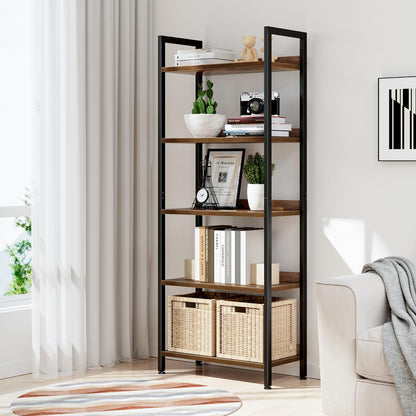 Spacious 5-Tier Open Storage Design
