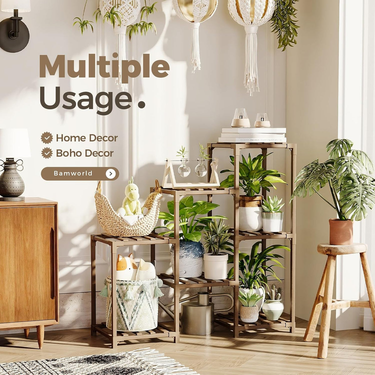 7-Pot Ladder Plant Stand for Organized Display