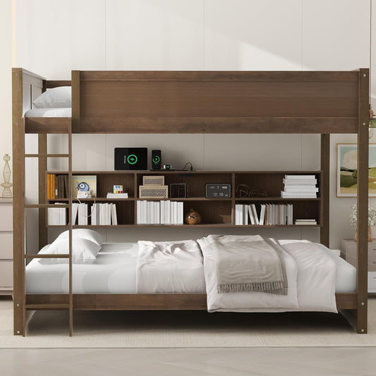 Heavy-Duty Queen Over Queen Bunk Bed Design