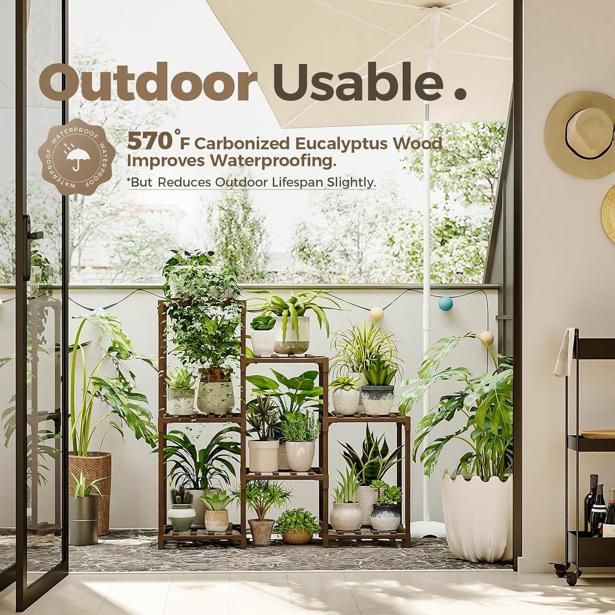 7-Pot Ladder Plant Stand for Organized Display