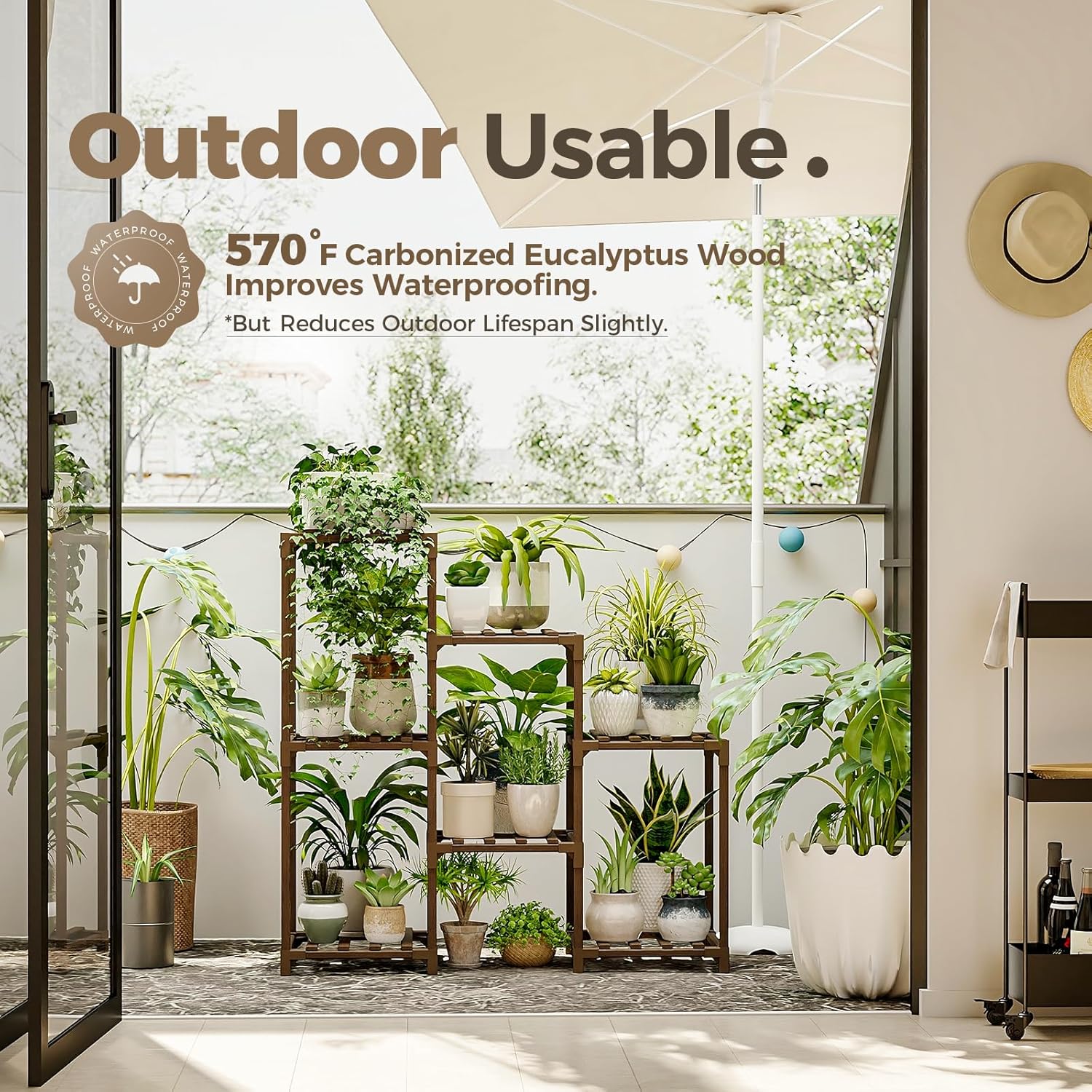 7-Pot Ladder Plant Stand for Organized Display
