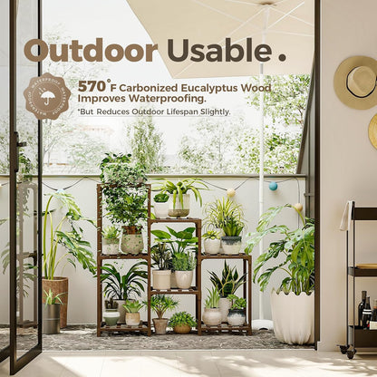 7-Pot Ladder Plant Stand for Organized Display