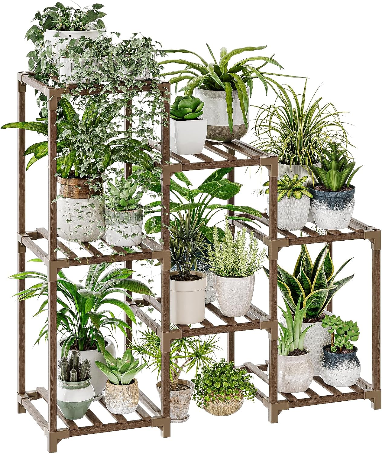 7-Pot Ladder Plant Stand for Organized Display